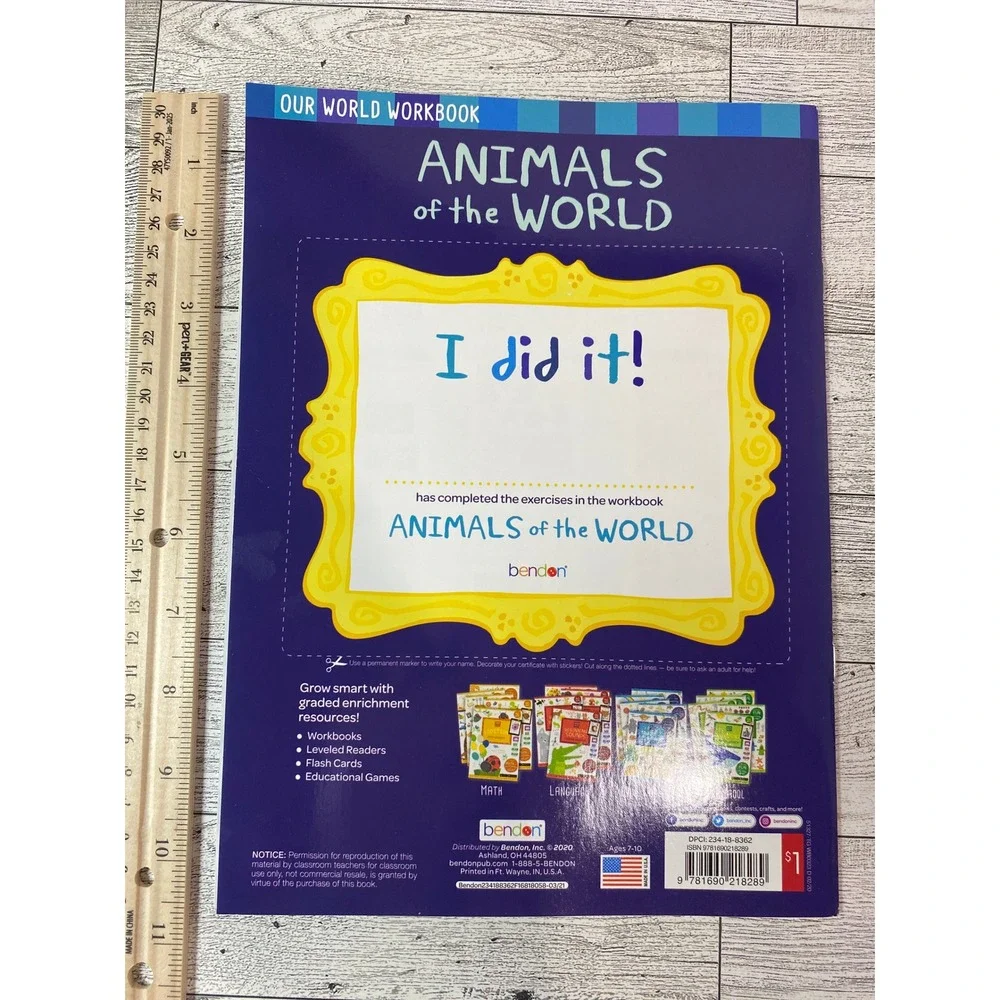 Animals of the World Our World Workbook 2020 Grades 2-3‎ Mammal Fish Insect Bird